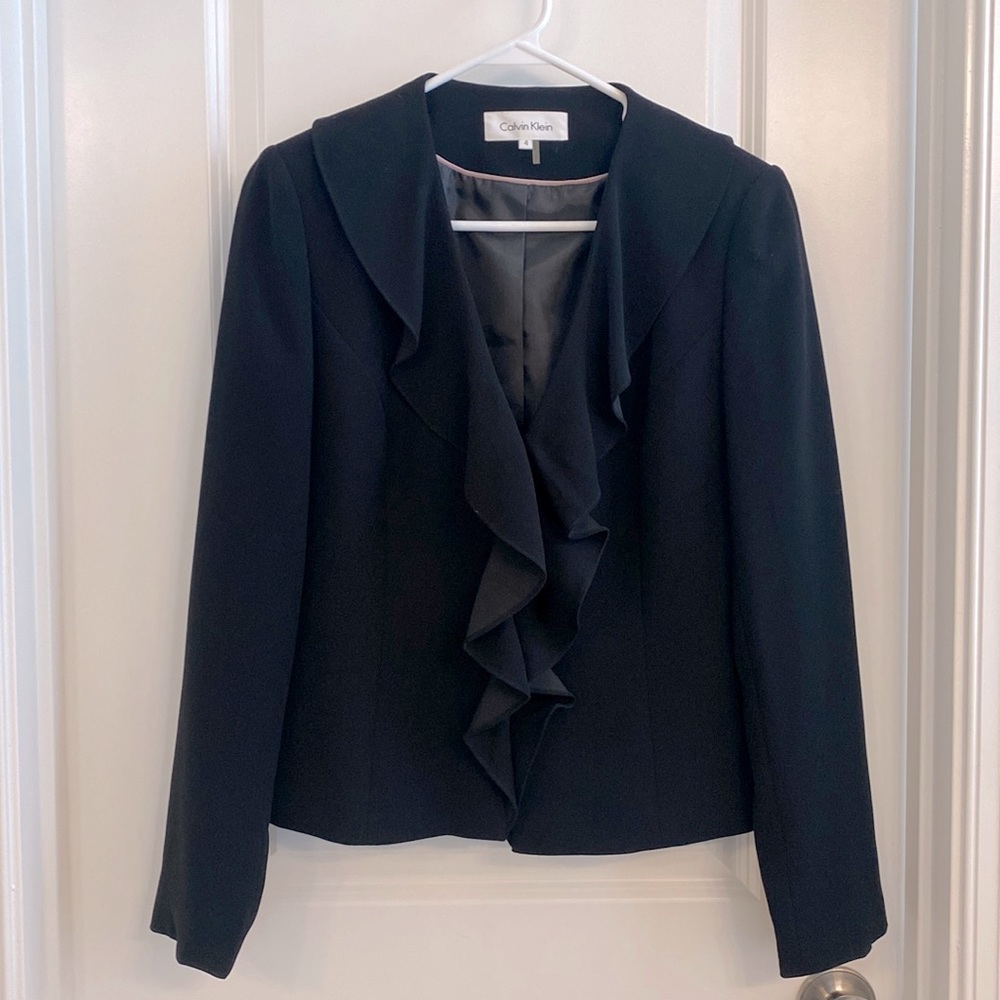 Calvin Klein Black Blazer Classic Suit Jacket